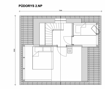 Chata Javorina - půdorys 2.  